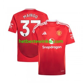 Manchester United Kobbie Mainoo 37 Voetbalshirts Thuis 2024-25